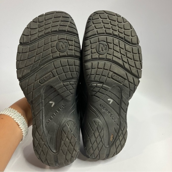 Merrell black leather Mocs size 6 - Picture 6 of 7